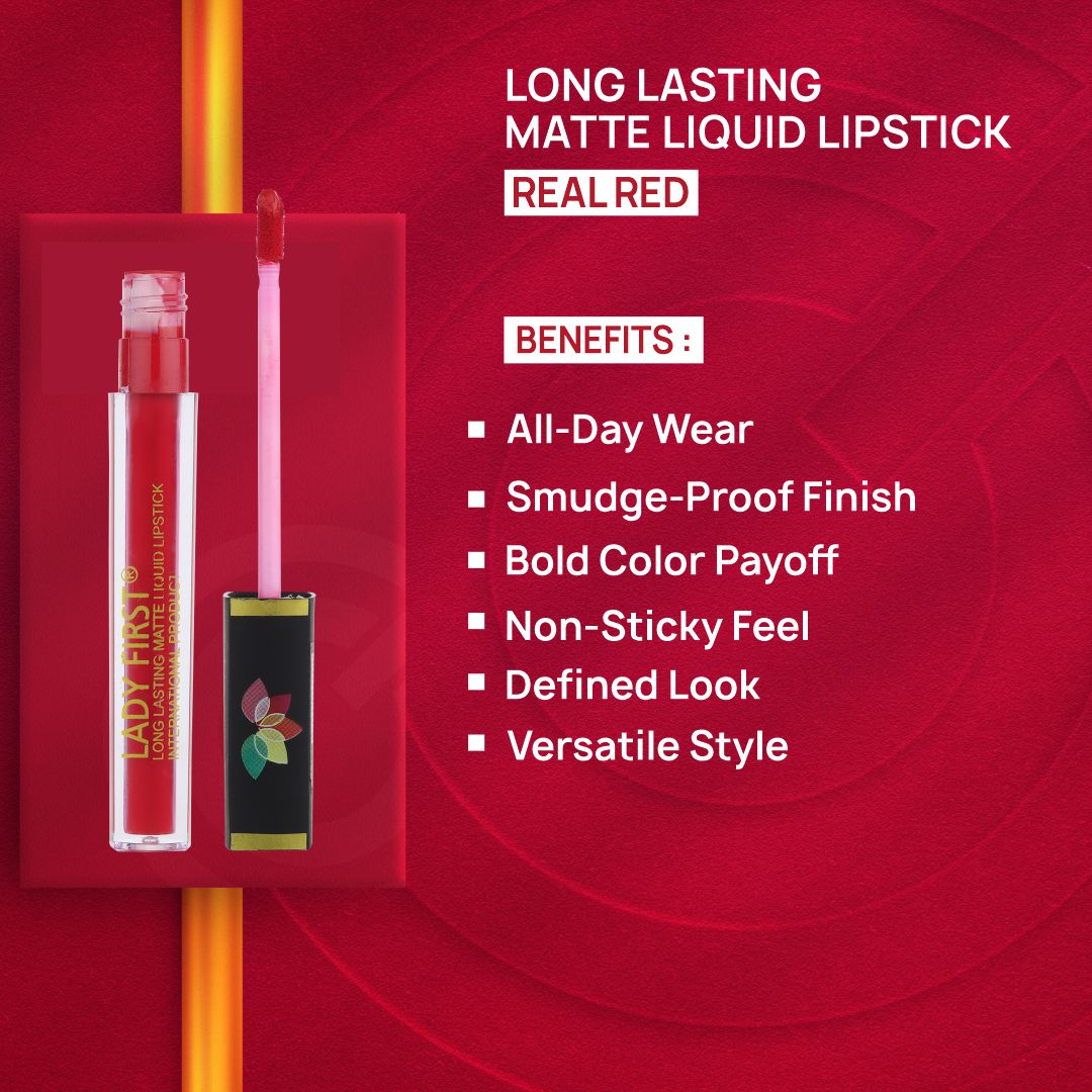 Real Red Instant Glamour Long Lasting Smudge Proof Single Stroke